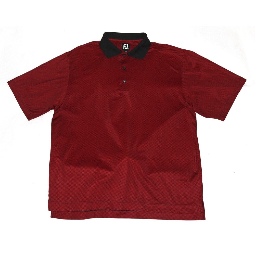 SOLD FootJoy‎ FJ Men's Short Sleeve Golf Polo Geometric Shirt Size Large